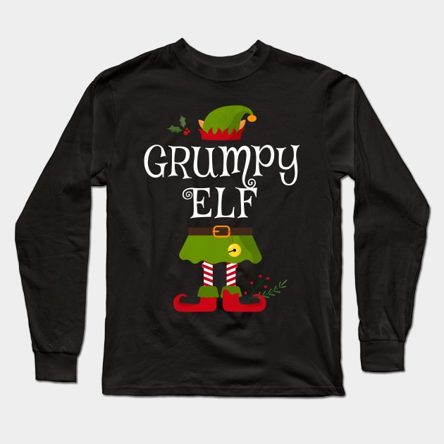 Grumpy Elf Shirt , Family Matching Group Christmas Shirt, Matching T Shirt for Family, Family Reunion Shirts Long Sleeve T-Shirt by bkls